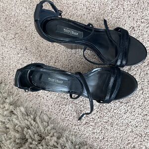 White House black market - black wedge sandals